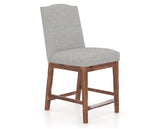 Canadel Champlain Upholstered Counter Stool 310A in 7C Fabric and 33 Spice Washed, three-quarter view