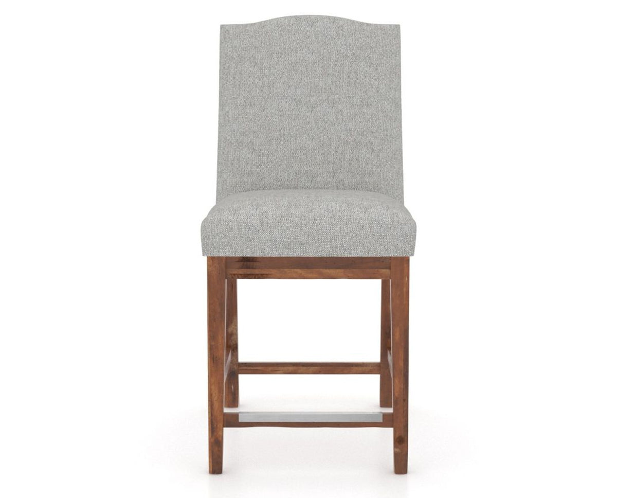 Canadel Champlain Upholstered Counter Stool 310A in 7C Fabric and 33 Spice Washed, front view