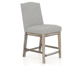 Canadel Champlain Upholstered Counter Stool 310A in 7C Fabric and 72 Heritage Nature, three-quarter view