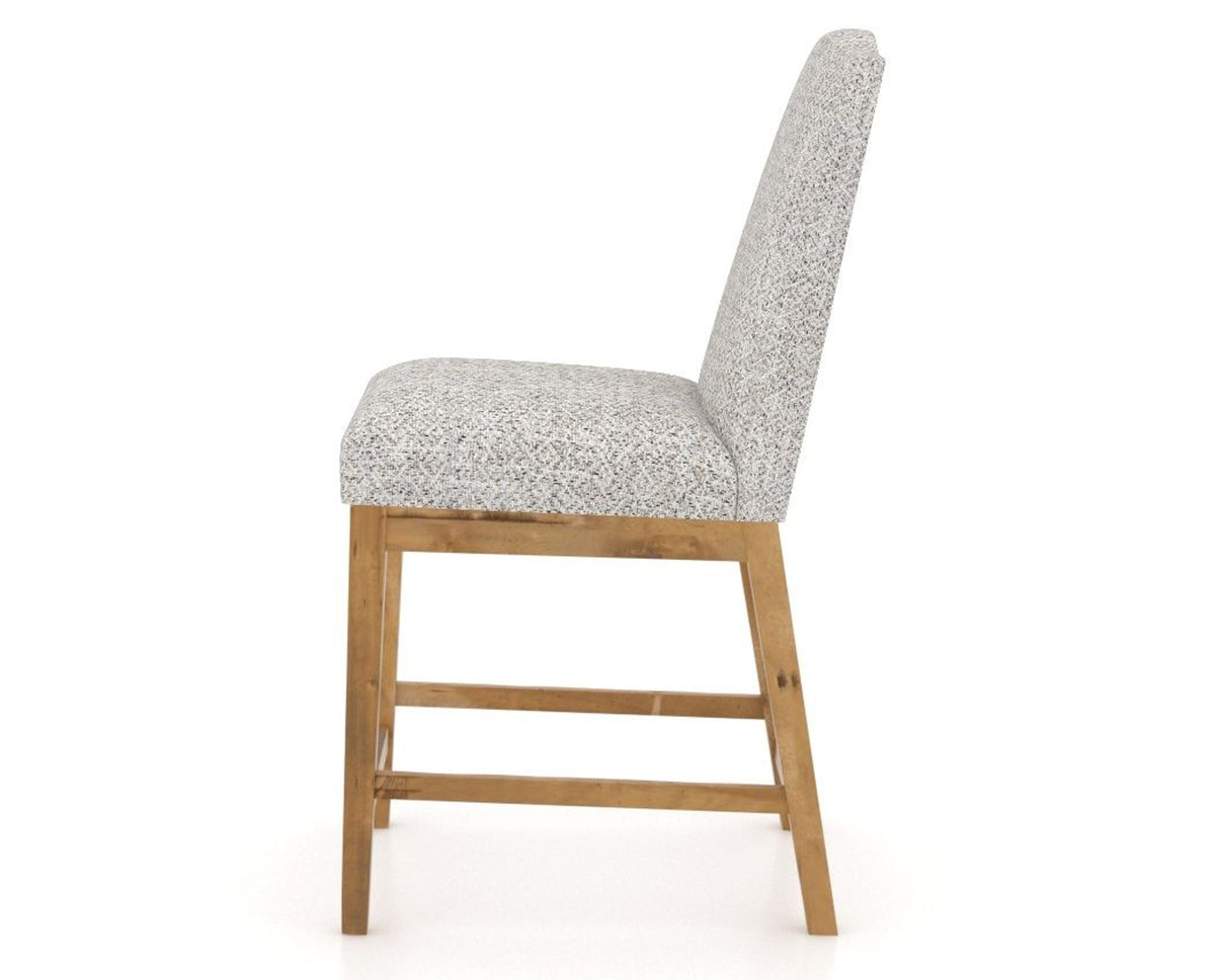 Canadel Champlain Upholstered Counter Stool 310A in FP Crypton® and 01 Honey Washed, side view