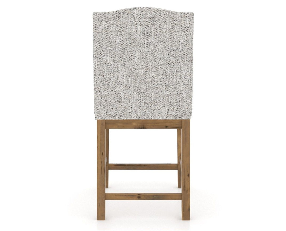 Canadel Champlain Upholstered Counter Stool 310A in FP Crypton® and 03 Oak Washed, back view