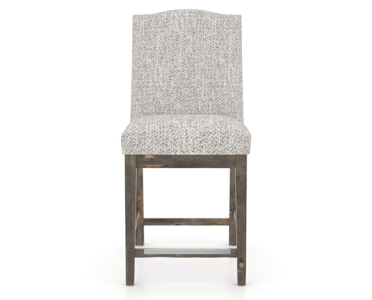 Canadel Champlain Upholstered Counter Stool 310A in FP Crypton® and 08 Shadow, front view