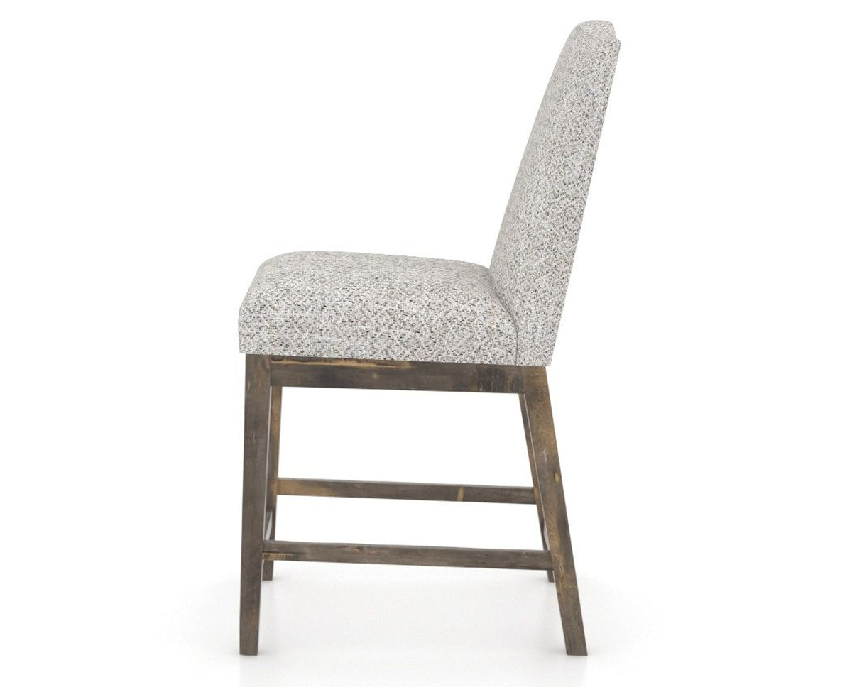 Canadel Champlain Upholstered Counter Stool 310A in FP Crypton® and 08 Shadow, side view