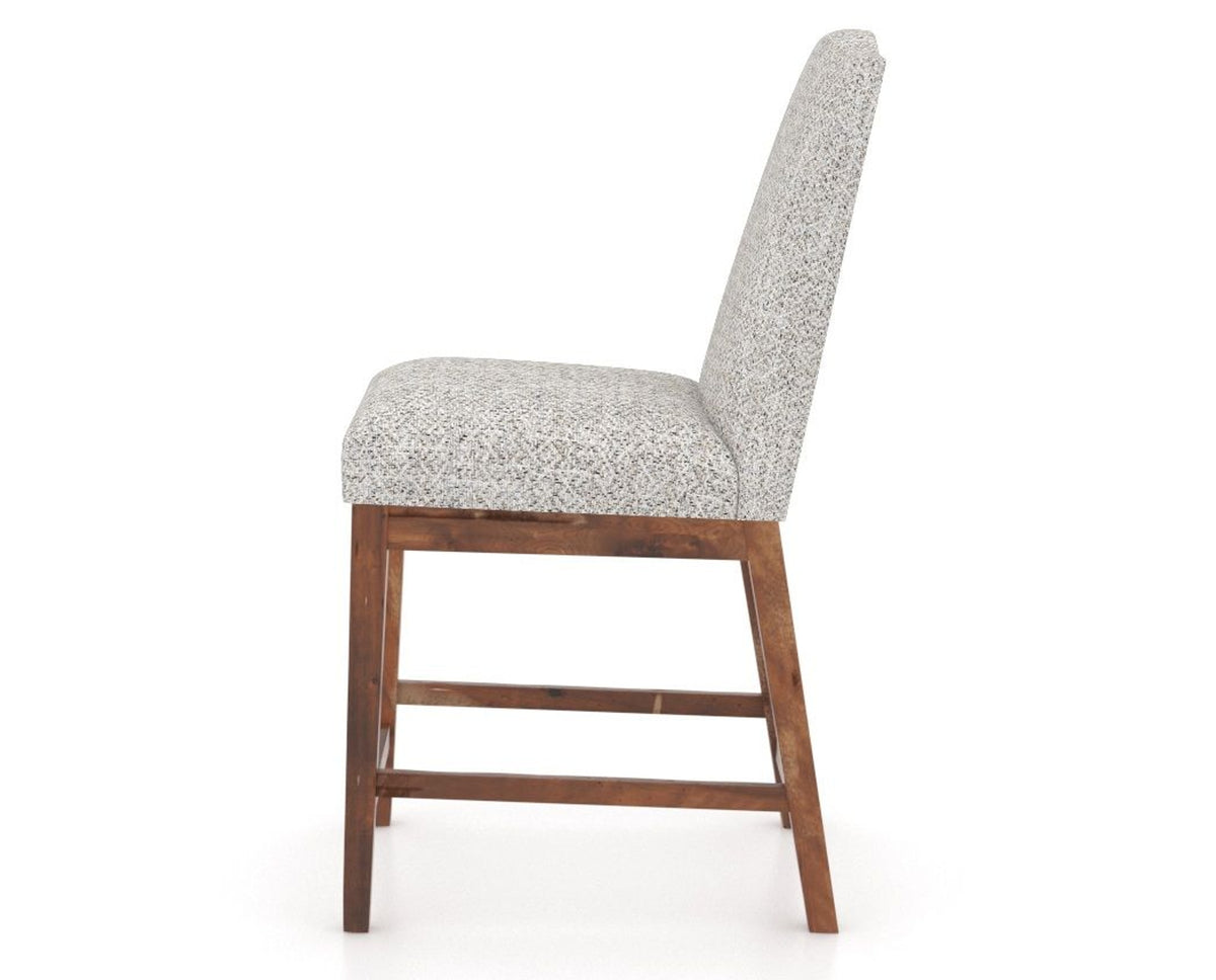 Canadel Champlain Upholstered Counter Stool 310A in FP Crypton® and 33 Spice Washed, side view