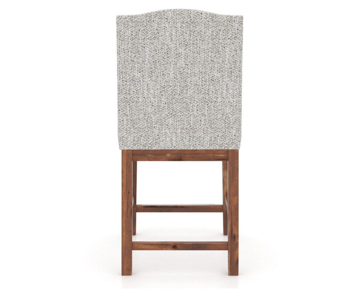 Canadel Champlain Upholstered Counter Stool 310A in FP Crypton® and 33 Spice Washed, back view