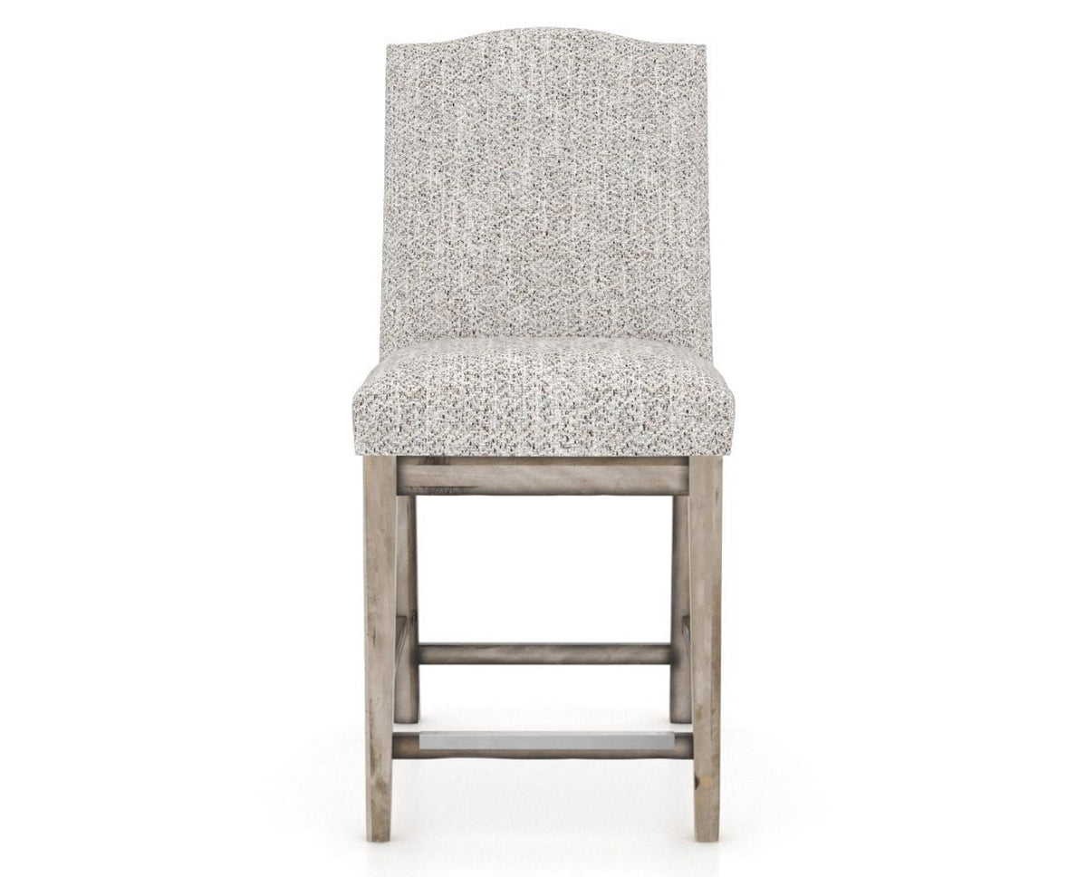 Canadel Champlain Upholstered Counter Stool 310A in FP Crypton® and 72 Heritage Nature, front view