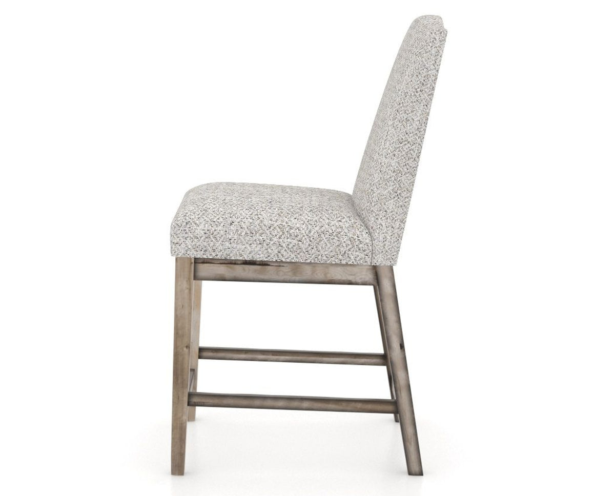 Canadel Champlain Upholstered Counter Stool 310A in FP Crypton® and 72 Heritage Nature, side view