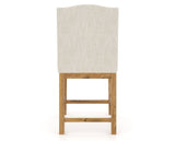 Canadel Champlain Upholstered Counter Stool 310A in FT InsideOut® and 01 Honey Washed, back view
