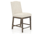 Canadel Champlain Upholstered Counter Stool 310A in FT InsideOut® and 08 Shadow, three-quarter view