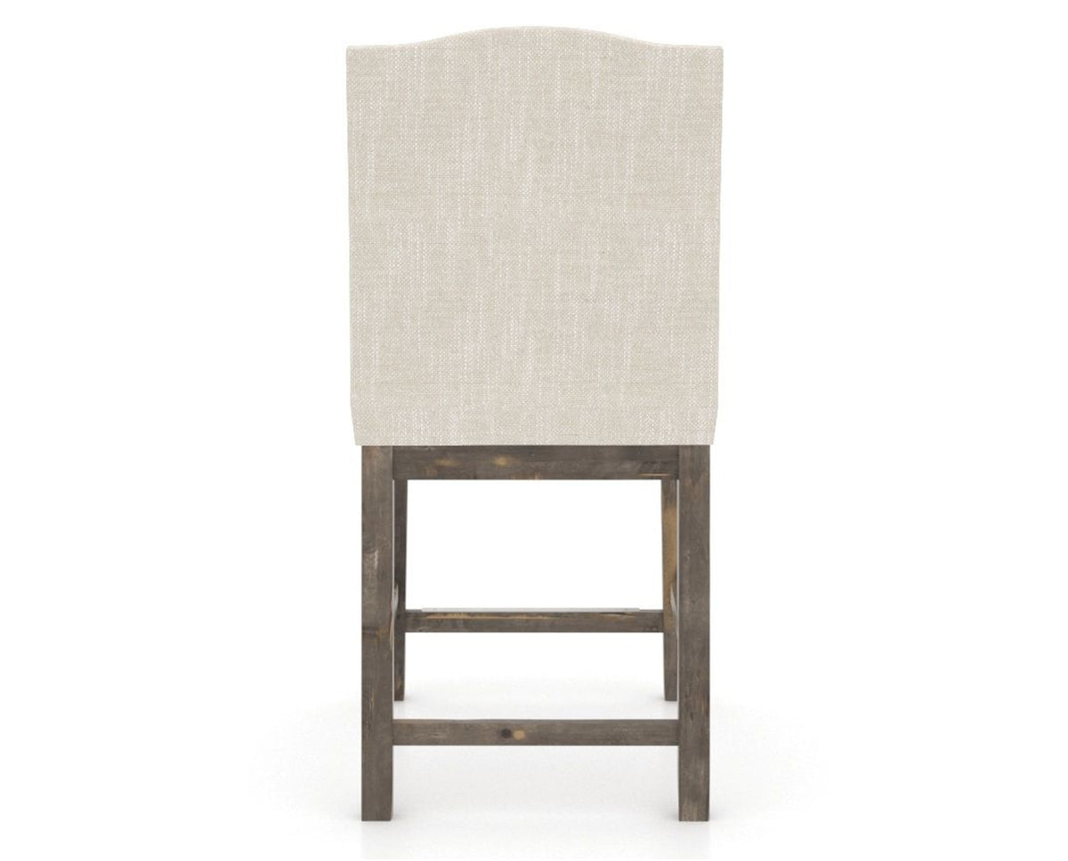 Canadel Champlain Upholstered Counter Stool 310A in FT InsideOut® and 08 Shadow, back view