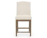 Canadel Champlain Upholstered Counter Stool 310A in FT InsideOut® and 25 Pecan Washed, front view