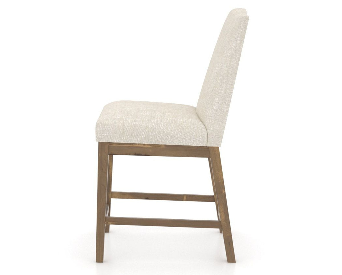 Canadel Champlain Upholstered Counter Stool 310A in FT InsideOut® and 25 Pecan Washed, side view