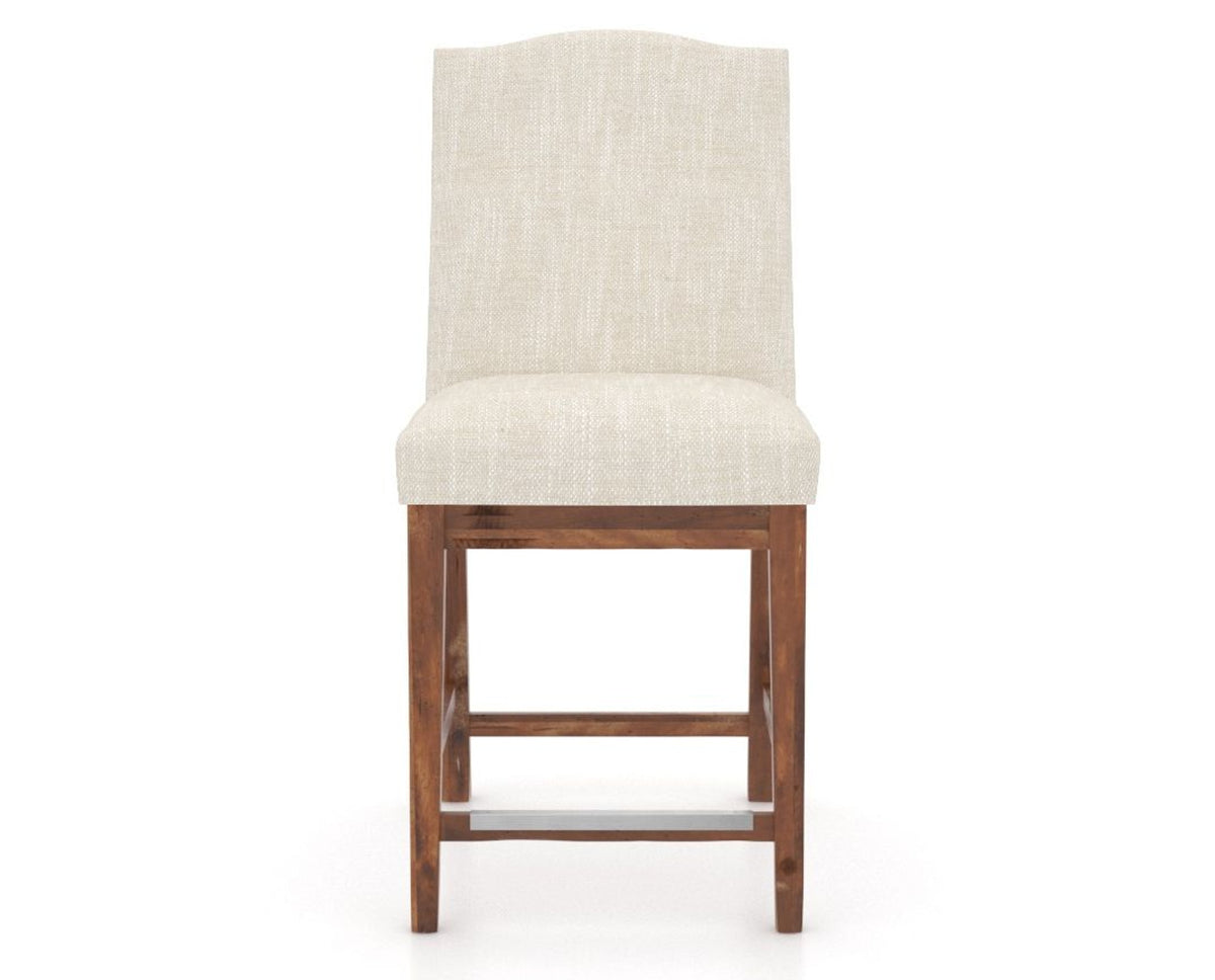 Canadel Champlain Upholstered Counter Stool 310A in FT InsideOut® and 33 Spice Washed, front view