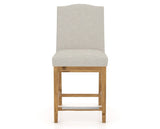 Canadel Champlain Upholstered Counter Stool 310A in TB Fabric and 01 Honey Washed, front view