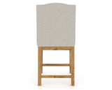 Canadel Champlain Upholstered Counter Stool 310A in TB Fabric and 01 Honey Washed, back view