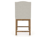 Canadel Champlain Upholstered Counter Stool 310A in TB Fabric and 03 Oak Washed, back view