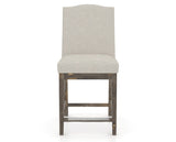 Canadel Champlain Upholstered Counter Stool 310A in TB Fabric and 08 Shadow, front view