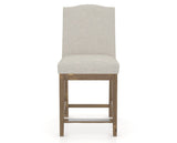Canadel Champlain Upholstered Counter Stool 310A in TB Fabric and 25 Pecan Washed, front view