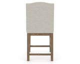 Canadel Champlain Upholstered Counter Stool 310A in TB Fabric and 25 Pecan Washed, back view
