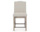 Canadel Champlain Upholstered Counter Stool 310A in TB Fabric and 72 Heritage Nature, front view