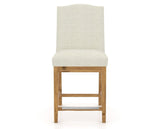 Canadel Champlain Upholstered Counter Stool 310A in TW Fabric and 01 Honey Washed, front view