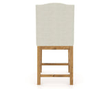 Canadel Champlain Upholstered Counter Stool 310A in TW Fabric and 01 Honey Washed, back view