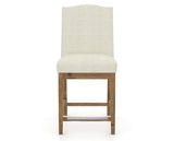 Canadel Champlain Upholstered Counter Stool 310A in Oak Washed & Fabric TW, front view