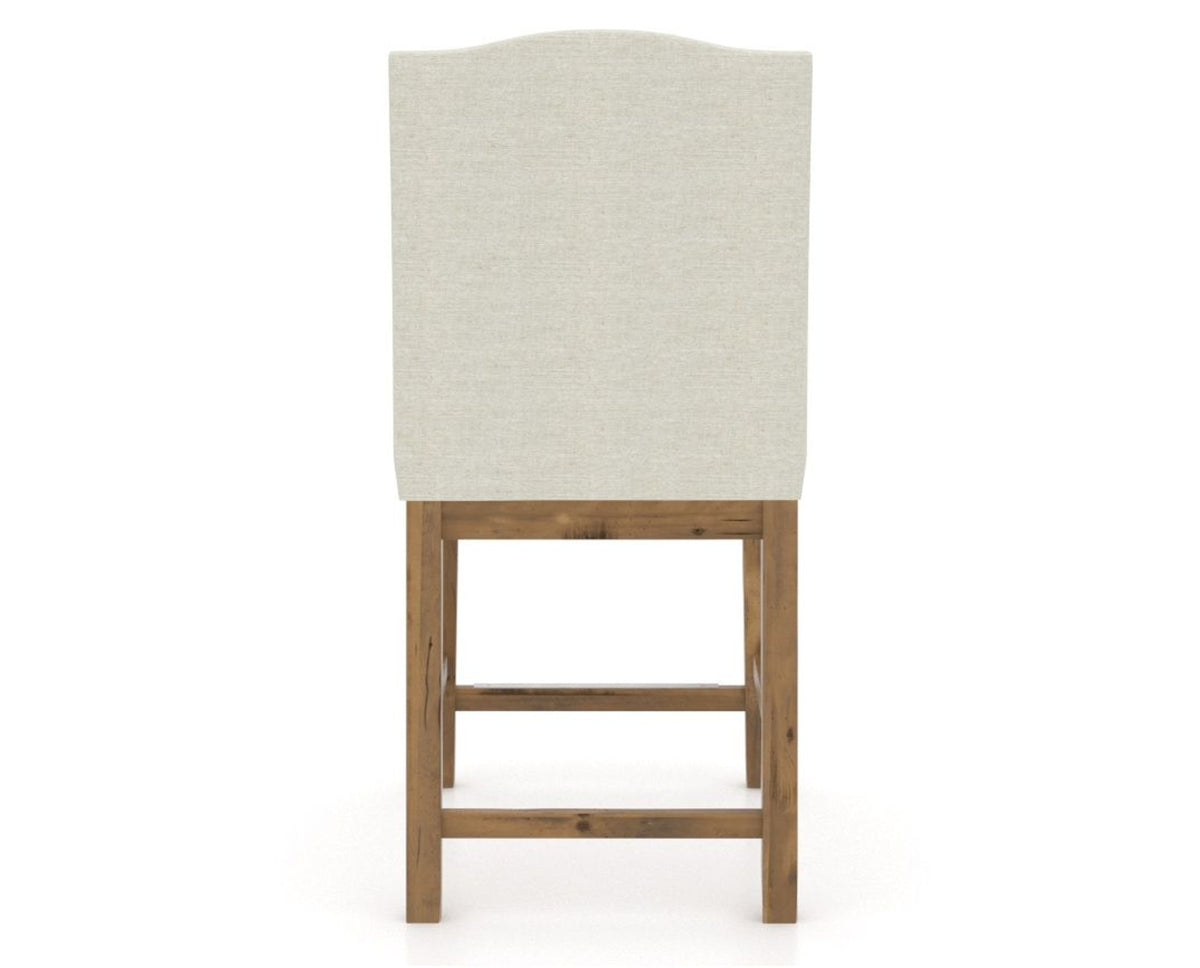 Canadel Champlain Upholstered Counter Stool 310A in Oak Washed & Fabric TW, back view