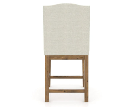 Canadel Champlain Upholstered Counter Stool 310A in Oak Washed & Fabric TW, back view