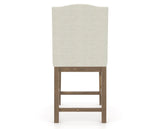 Canadel Champlain Upholstered Counter Stool 310A in TW Fabric and 25 Pecan Washed, back view