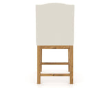 Canadel Champlain Upholstered Counter Stool 310A in YJ Faux Leather and 01 Honey Washed, back view