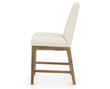 Canadel Champlain Upholstered Counter Stool 310A in YJ Faux Leather and 03 Oak Washed, side view
