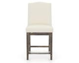 Canadel Champlain Upholstered Counter Stool 310A in YJ Faux Leather and 08 Shadow, front view
