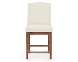 Canadel Champlain Upholstered Counter Stool 310A in YJ Faux Leather and 33 Spice Washed, front view