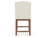 Canadel Champlain Upholstered Counter Stool 310A in YJ Faux Leather and 33 Spice Washed, back view