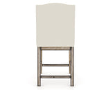 Canadel Champlain Upholstered Counter Stool 310A in YJ Faux Leather and 72 Heritage Nature, back view