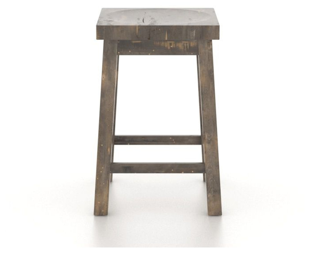 Canadel Champlain Block Stool in Shadow, front view