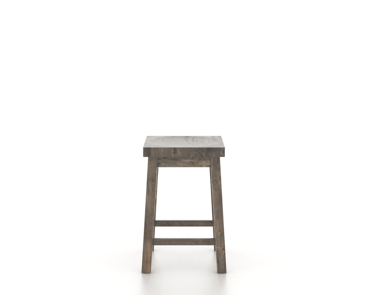 Canadel Champlain Block Stool in Shadow, back view