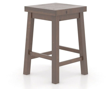Canadel Loft Backless Counter Stool 5057 in 19 Cognac Washed, three-quarter view