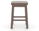 Canadel Loft Backless Counter Stool 5057 in 19 Cognac Washed, side view