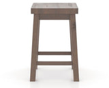 Canadel Loft Backless Counter Stool 5057 in 19 Cognac Washed, back view