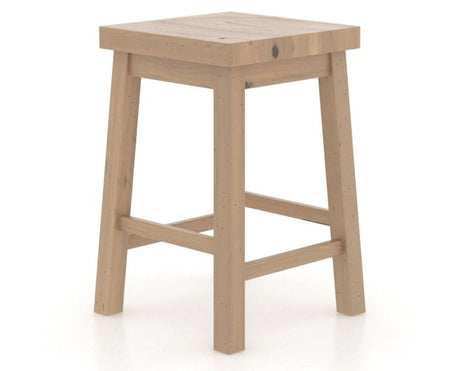 Canadel Loft Backless Counter Stool 5057 in 20 Caramel Washed, three-quarter view
