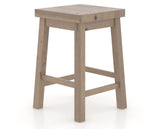 Canadel Loft Backless Counter Stool 5057 in 25 Pecan Washed, three-quarter view