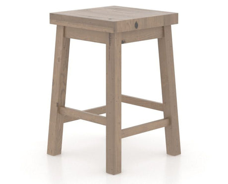 Canadel Loft Backless Counter Stool 5057 in 25 Pecan Washed, three-quarter view