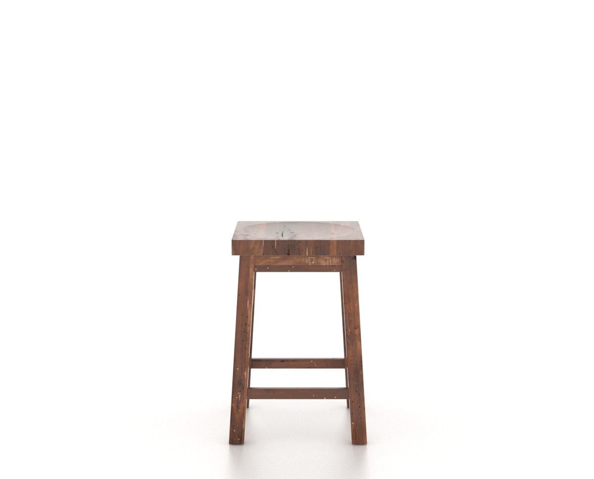 Canadel Champlain Block Stool in Spice Washed, front view