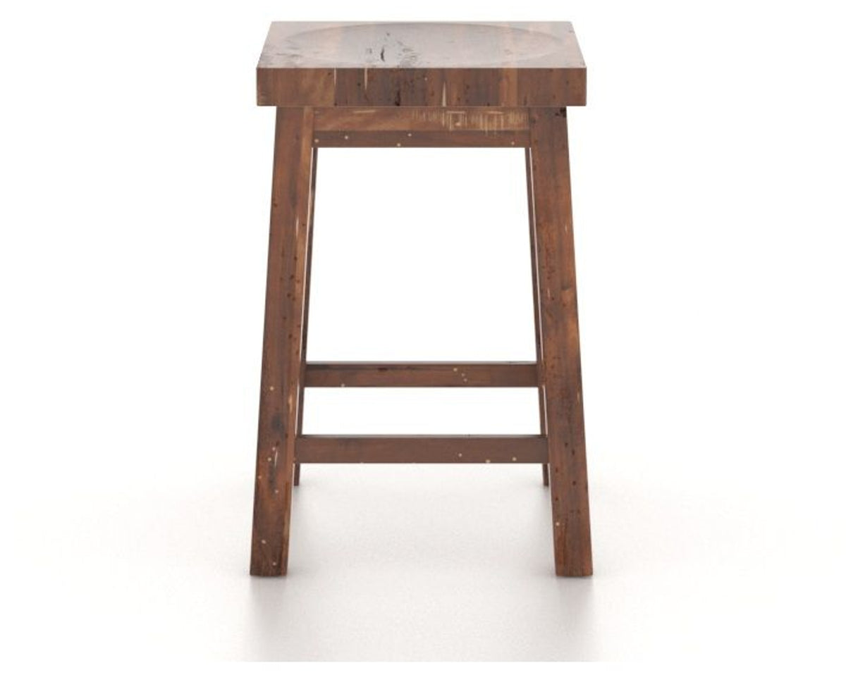 Canadel Champlain Block Stool in Spice Washed, front view