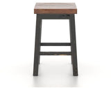 Canadel Champlain Block Stool in Black and Spice Washed, side view