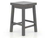 Canadel Loft Backless Counter Stool 5057 in 59 Davy's Grey, three-quarter view