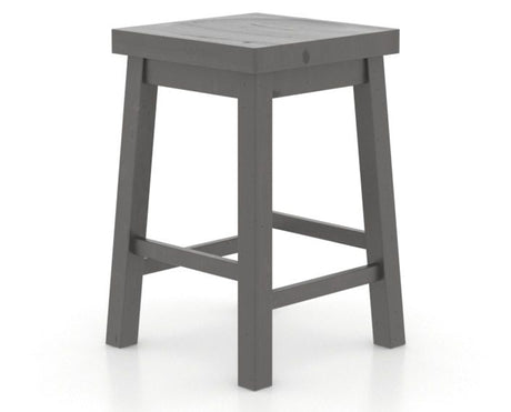 Canadel Loft Backless Counter Stool 5057 in 59 Davy's Grey, three-quarter view