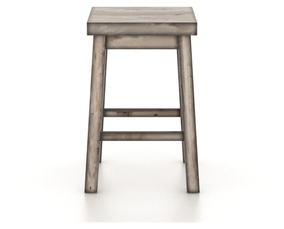 Canadel Champlain Block Stool in Heritage Nature, side view